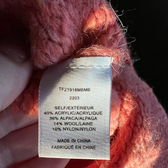 NWT! Derek Lam 10 Crosby  peach multi sweater XS - Picture 5 of 5